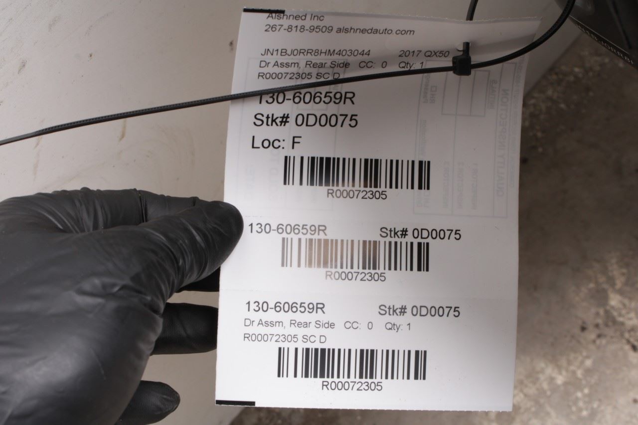 2015-2017 Infiniti QX50 Rear Right Side Door Shell Panel HBA0M-5UBMA OEM *ReaD* - Alshned Auto Parts