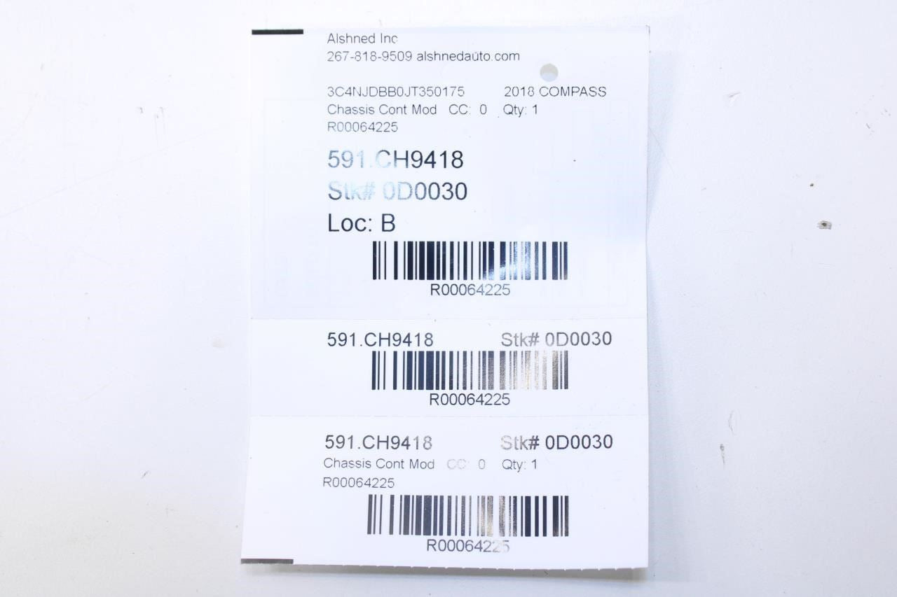 2017-2018 Jeep Compass Latitude Heated Seat Control Module 68245839AF OEM - Alshned Auto Parts