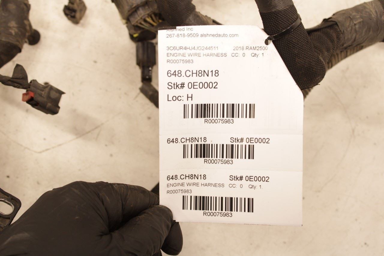 2018 RAM 2500 Tradesman 6.4L 4x2 Engine Transmission Wiring Harness 68338841AD - Alshned Auto Parts