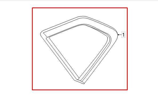 17-22 Nissan Rogue Sport SL AWD Rear Right Side Quarter Window Glass 83312-6MA0A - Alshned Auto Parts