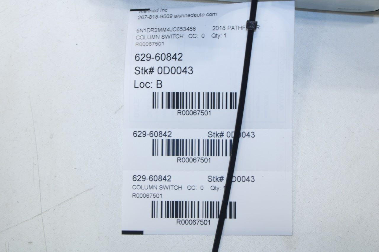 2013-20 Nissan Pathfinder SV 3.5L Steering Column Light Turn Signal Wiper Switch - Alshned Auto Parts