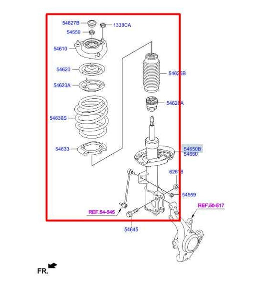 2011-2014 Hyundai Veloster 1.6L FWD Front Driver Left Side Shock Strut Absorber - Alshned Auto Parts
