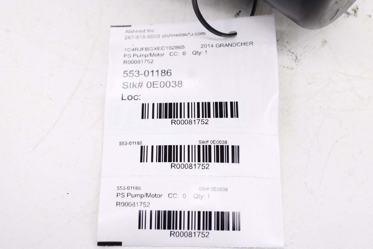 2014-2015 Jeep Grand Cherokee Limited 3.6L 4x4 Power Steering Pump 05154663AB13