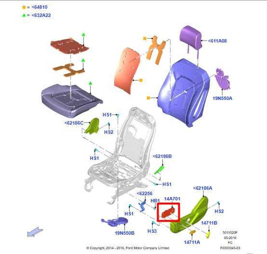 15-21 Ford F150 Super Cab Lariat Front Left Power Seat Adjustment Control Switch - Alshned Auto Parts