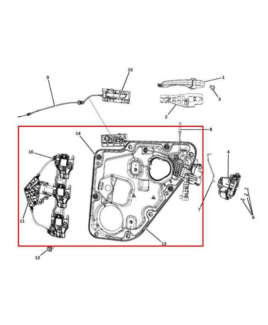 2011-22 Jeep Grand Cherokee Summit RR RH Door Window Regulator w/ Carrier *ReaD* - Alshned Auto Parts