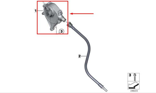 2013-2016 BMW 328I xDrive SULEV 2L Brake Booster Vacuum Pump 11667622380 OEM - Alshned Auto Parts