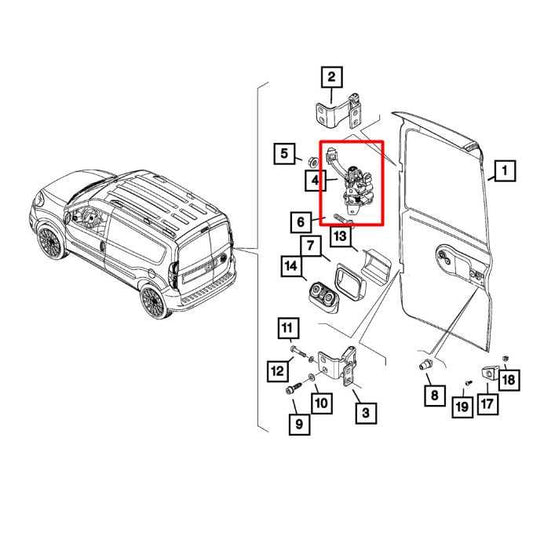 2015-2021 RAM Promaster City Rear Left Door Check Stopper Hinge 68273214AA OEM - Alshned Auto Parts