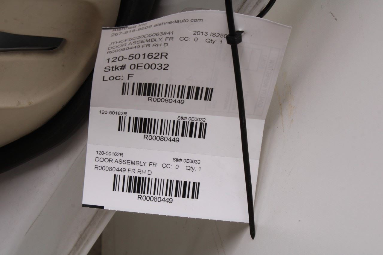 2006-2013 Lexus IS250 Front Right Side Door Shell Panel 67001-53050 OEM *ReaD* - Alshned Auto Parts
