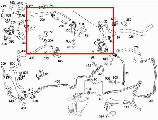 07-13 Mercedes-Benz S550 Heater Control Valve w/ Auxiliary Water Pump 2308300084 - Alshned Auto Parts