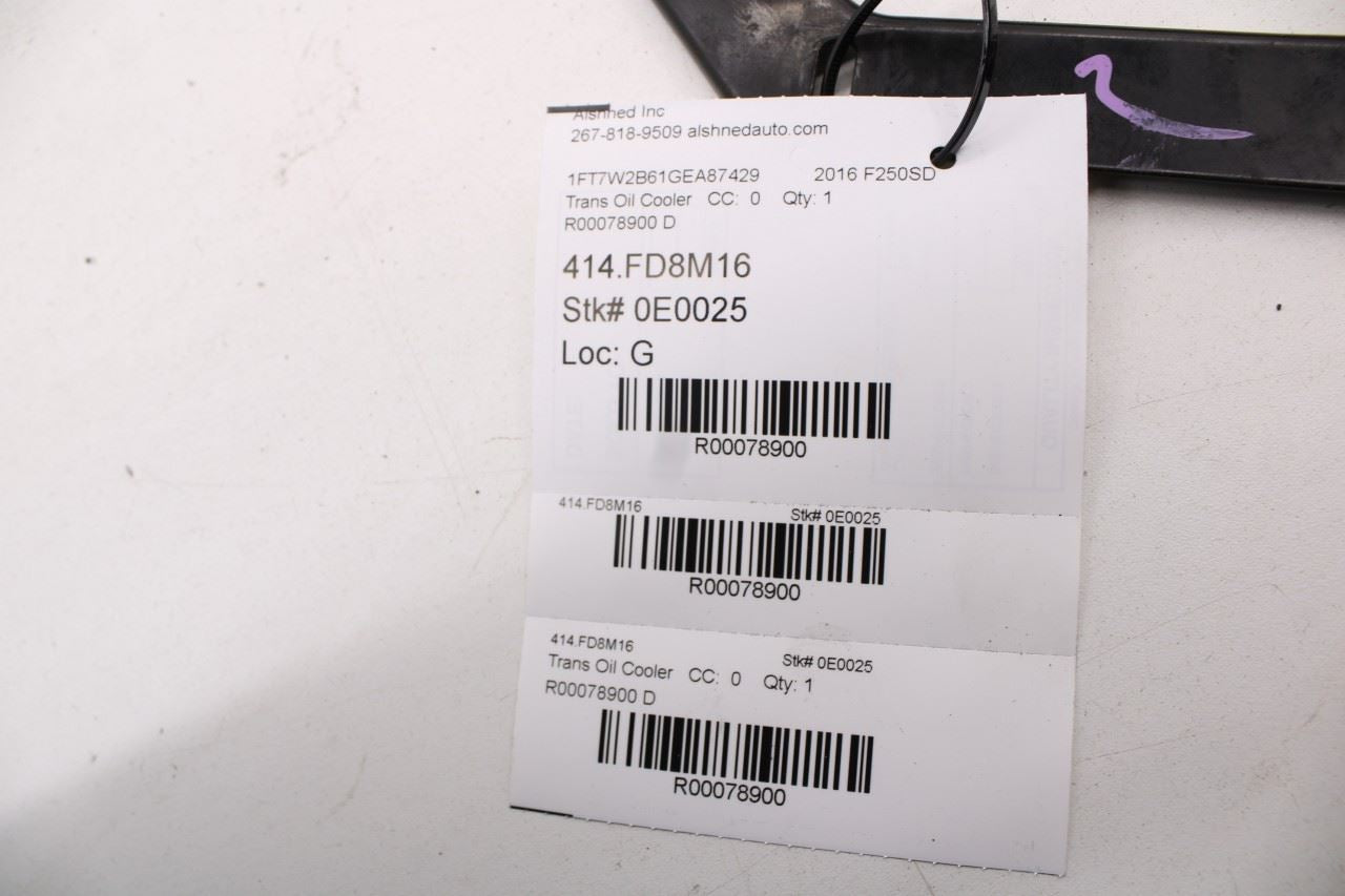 08-16 Ford F250 Lariat 6.2L 4x4 Auto Transmission Oil Cooler 9C3Z-7A095-A *ReaD - Alshned Auto Parts