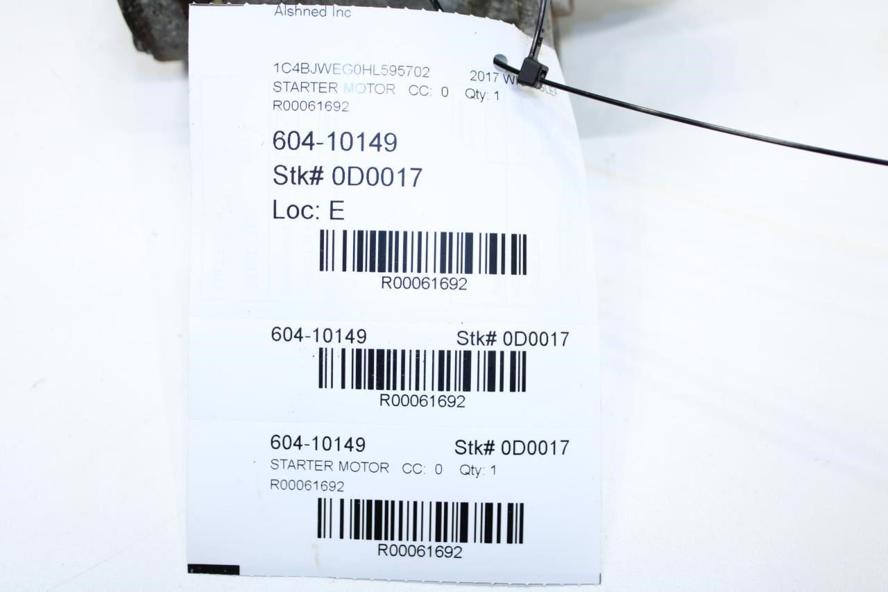 2012-2023 Jeep Wrangler Sahara 3.6L Engine Starter Motor 56029852AB OEM - Alshned Auto Parts