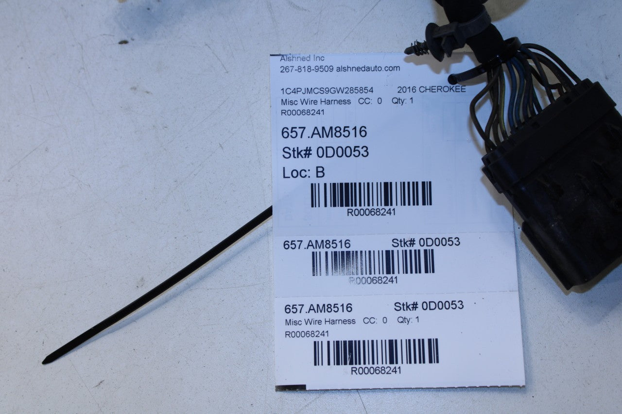 2014-2022 Jeep Cherokee 3.2L Engine Fuel Injector Wiring Harness 5148037AJ OEM - Alshned Auto Parts