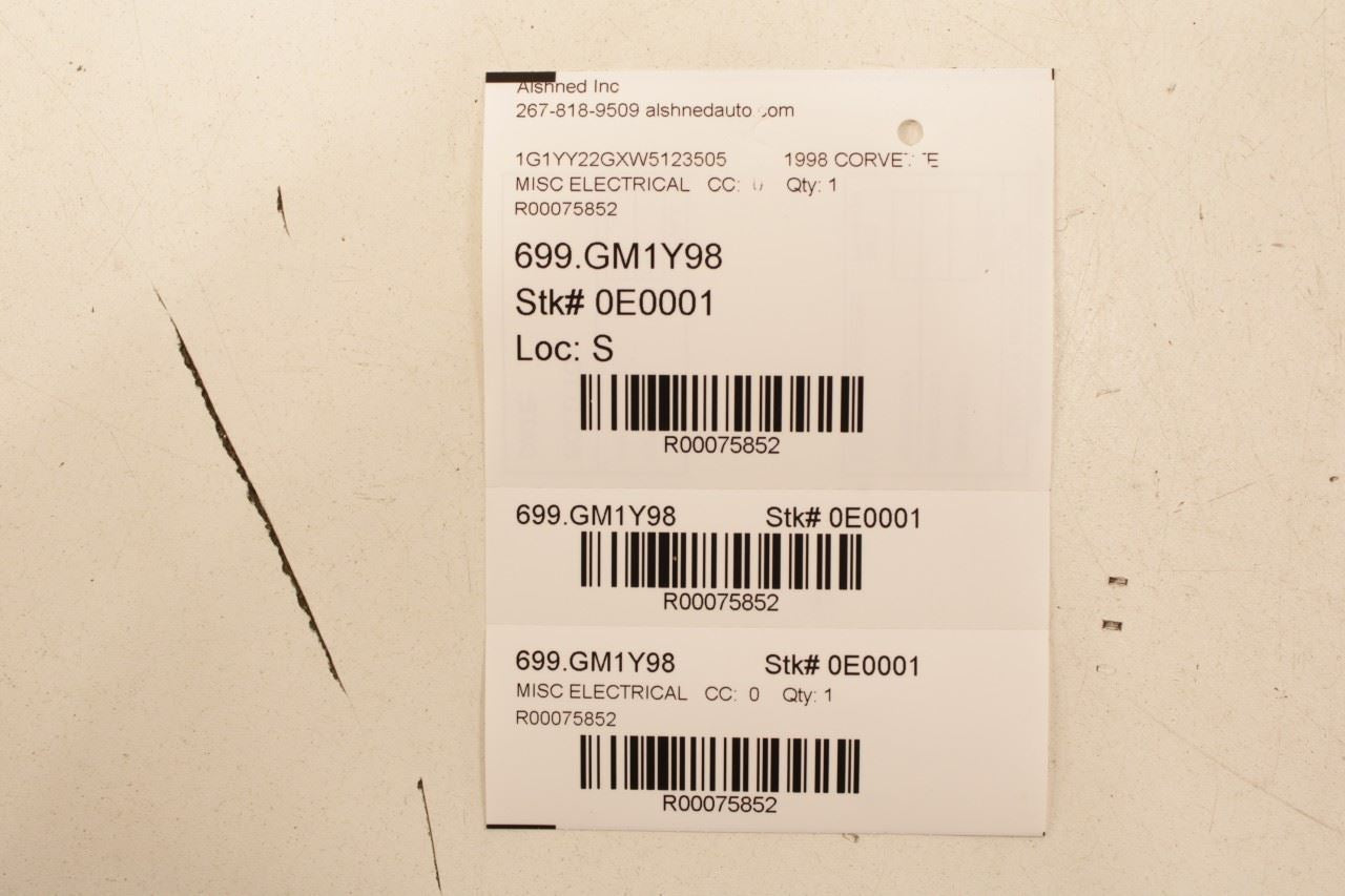 1997-04 Chevrolet Corvette 5.7L RWD Fog Light Trunk Hatch Release Switch Button - Alshned Auto Parts