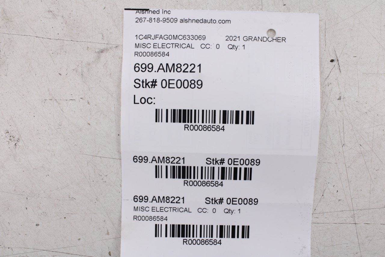 2016-2021 Jeep Grand Cherokee Laredo X 4X4 Electrical Relay Control Module OEM - Alshned Auto Parts