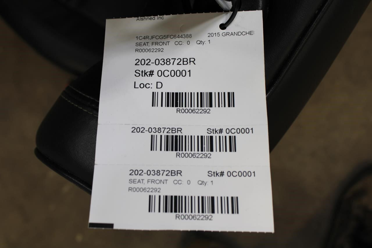 2014-2021 Jeep Grand Cherokee Front RH Side Seat Complete Leather 68175313AC OEM - Alshned Auto Parts