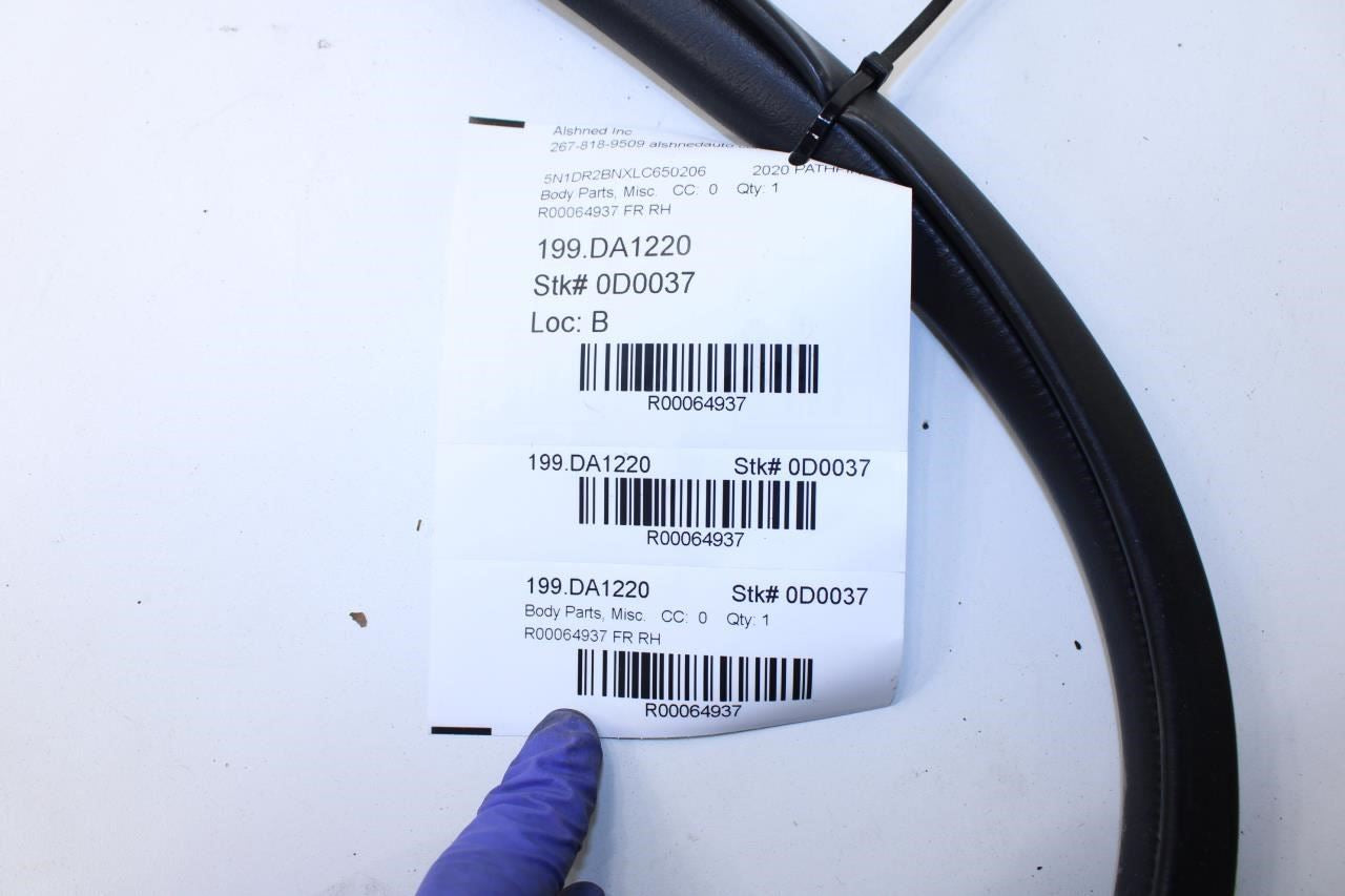 2017-2020 Nissan Pathfinder SV Front Right Door Weatherstrip On Body 76921-3KA1A - Alshned Auto Parts