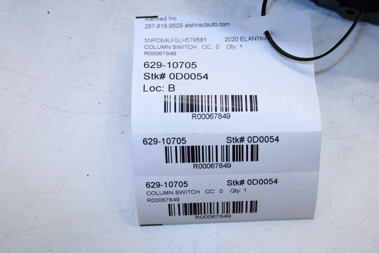 2019-20 Hyundai Elantra SEL 2.0L Steering Column Light Turn Signal Wiper Switch - Alshned Auto Parts