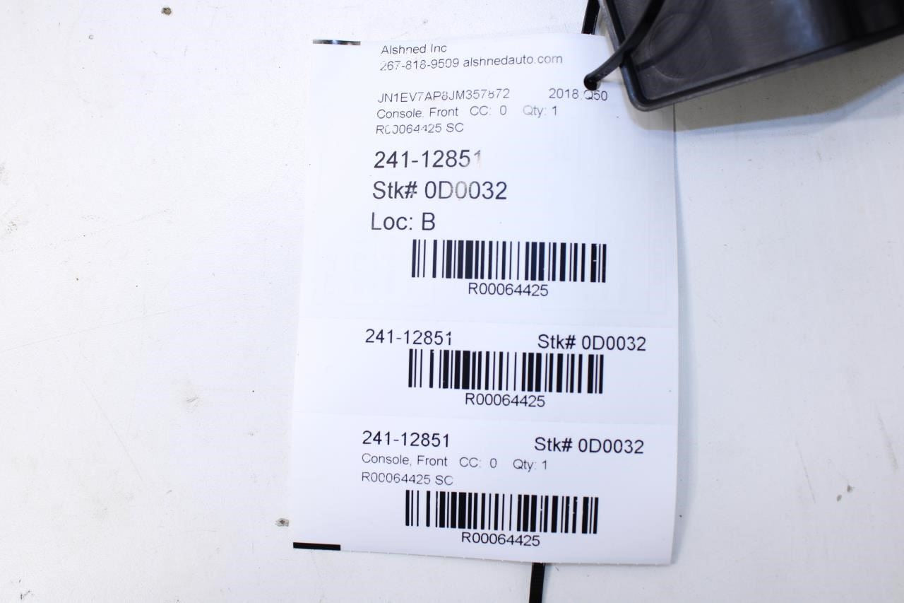 14-21 Infiniti Q50 Rear Seat Back Center Partition Storage Trim Cover 799224GA0A - Alshned Auto Parts