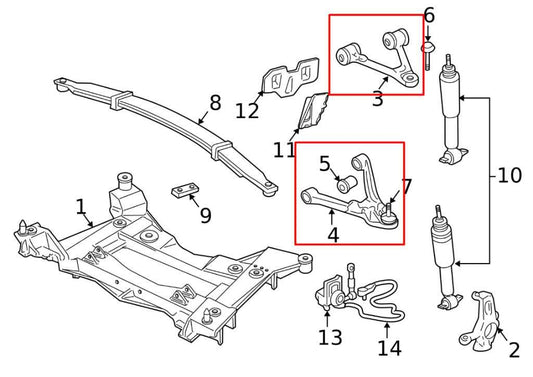 1997-2004 Chevrolet Corvette RWD Front Suspension RH Side Control Arm Set *ReaD* - Alshned Auto Parts