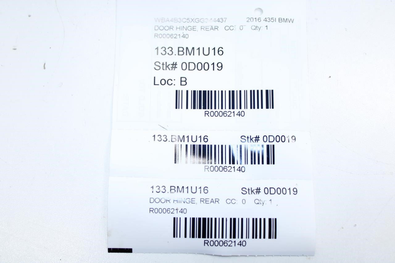 2015-2016 BMW 435i Gran Coupe Rear LH Door Hinge Upper and Lower 41527284545 OEM - Alshned Auto Parts
