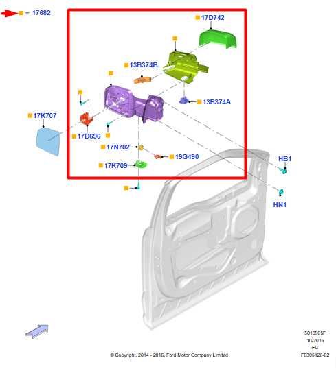 15-18 Ford F150 Platinum Right Side Rear View Mirror w/o Glass FL34-17682-PJ OEM - Alshned Auto Parts