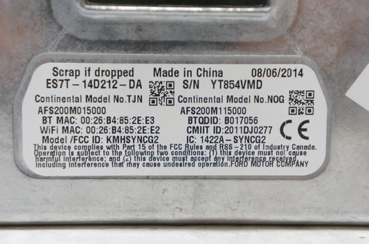 2015 Lincoln Navigator Navigation APIM SYNC2 Module FL7T-14F239-CE OEM - Alshned Auto Parts