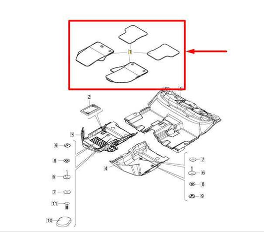 15-18 Jeep Renegade Front and Rear Floor Mats Carpet Set of 4 pcs 6FF95LXHAA OEM - Alshned Auto Parts