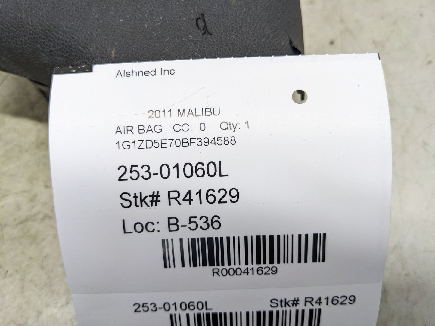 2008-2012 Chevrolet Malibu Left Driver Steering Wheel Air Bag 20963721 OEM - Alshned Auto Parts