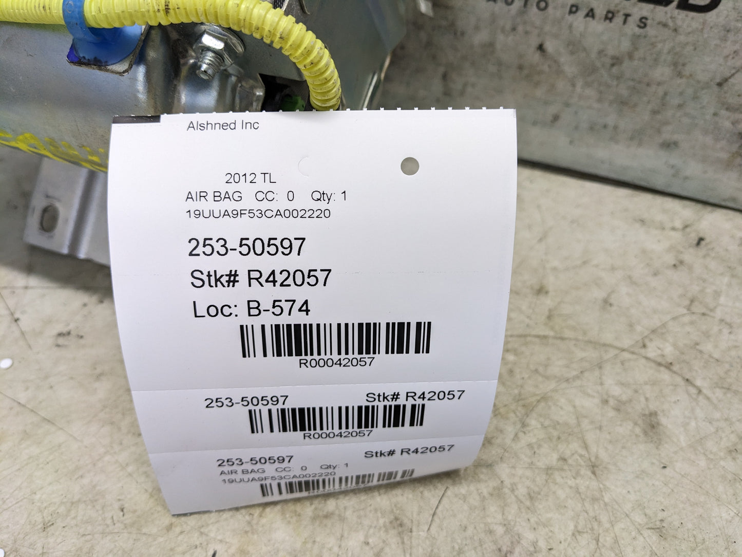 2009-2014 Acura TL Passenger Right Front Dash Airbag 77850-TK4-A810-M1 OEM - Alshned Auto Parts