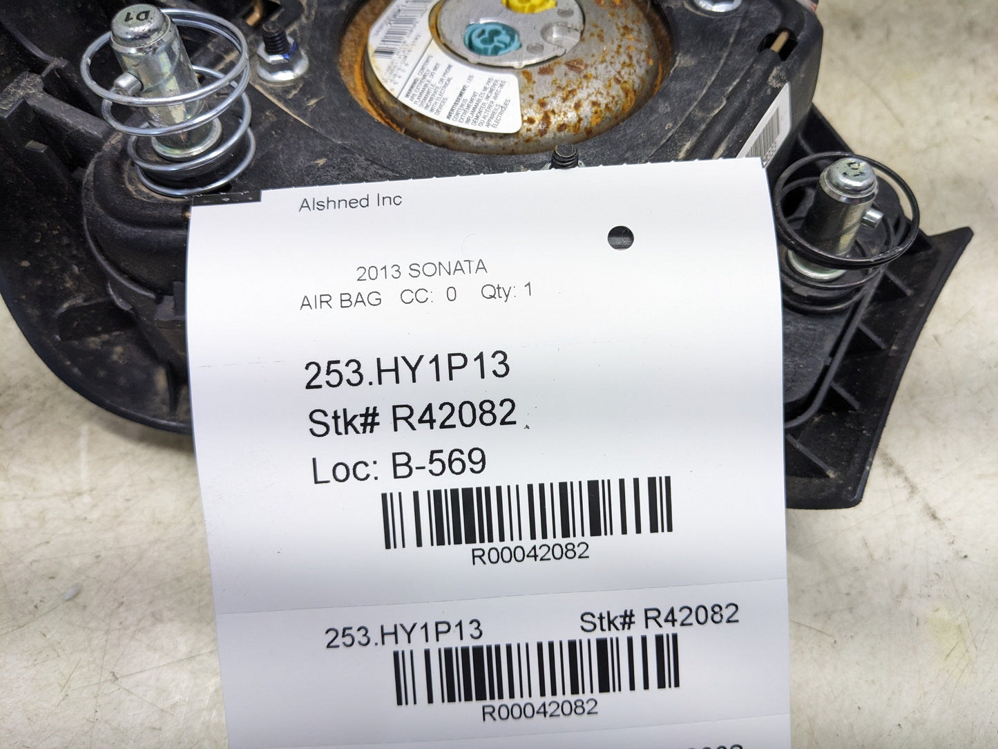 2010-2014 Hyundai Sonata Left Driver Steering Wheel Air Bag 56900-3Q200-HZ OEM - Alshned Auto Parts