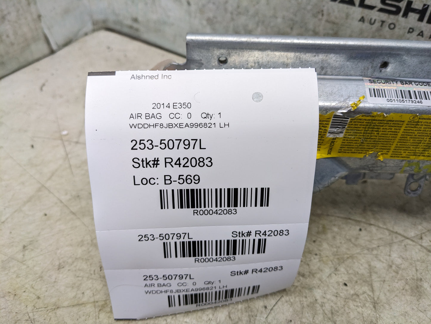 2010-2016 Mercedes-Benz E350 Front Left Lower Dash Knee Airbag 212-860-32-02 OEM - Alshned Auto Parts