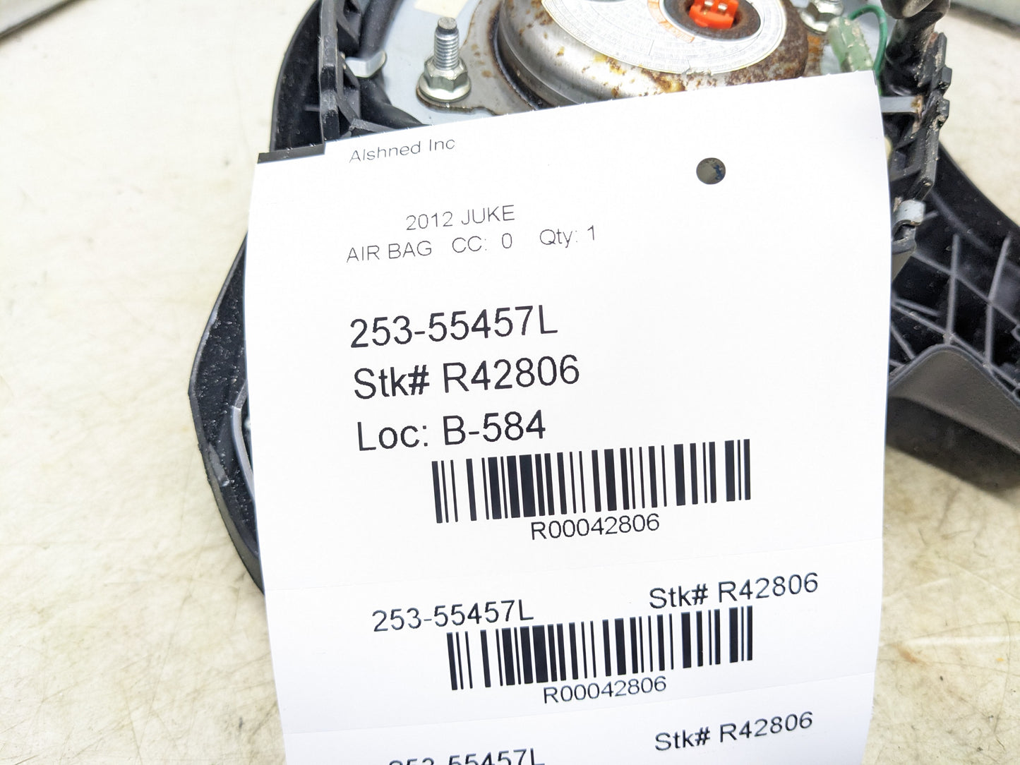 2011-2017 Nissan Juke Left Driver Steering Wheel Air Bag K8510-1KM1A OEM - Alshned Auto Parts