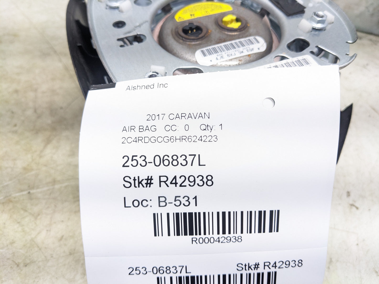 2011-20 Dodge Grand Caravan Left Driver Steering Wheel Air Bag 1QK29DX9AH OEM - Alshned Auto Parts