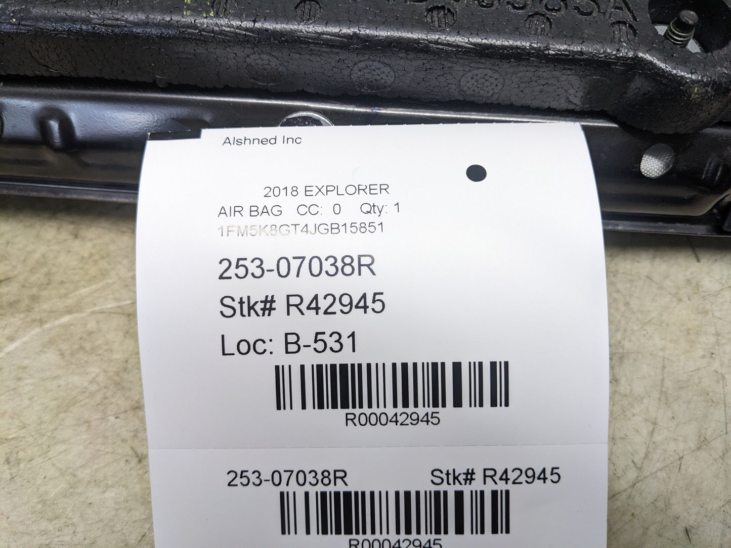2013-19 Ford Explorer Front Right Lower Dash Knee Airbag DB53-78045J76-AH OEM - Alshned Auto Parts