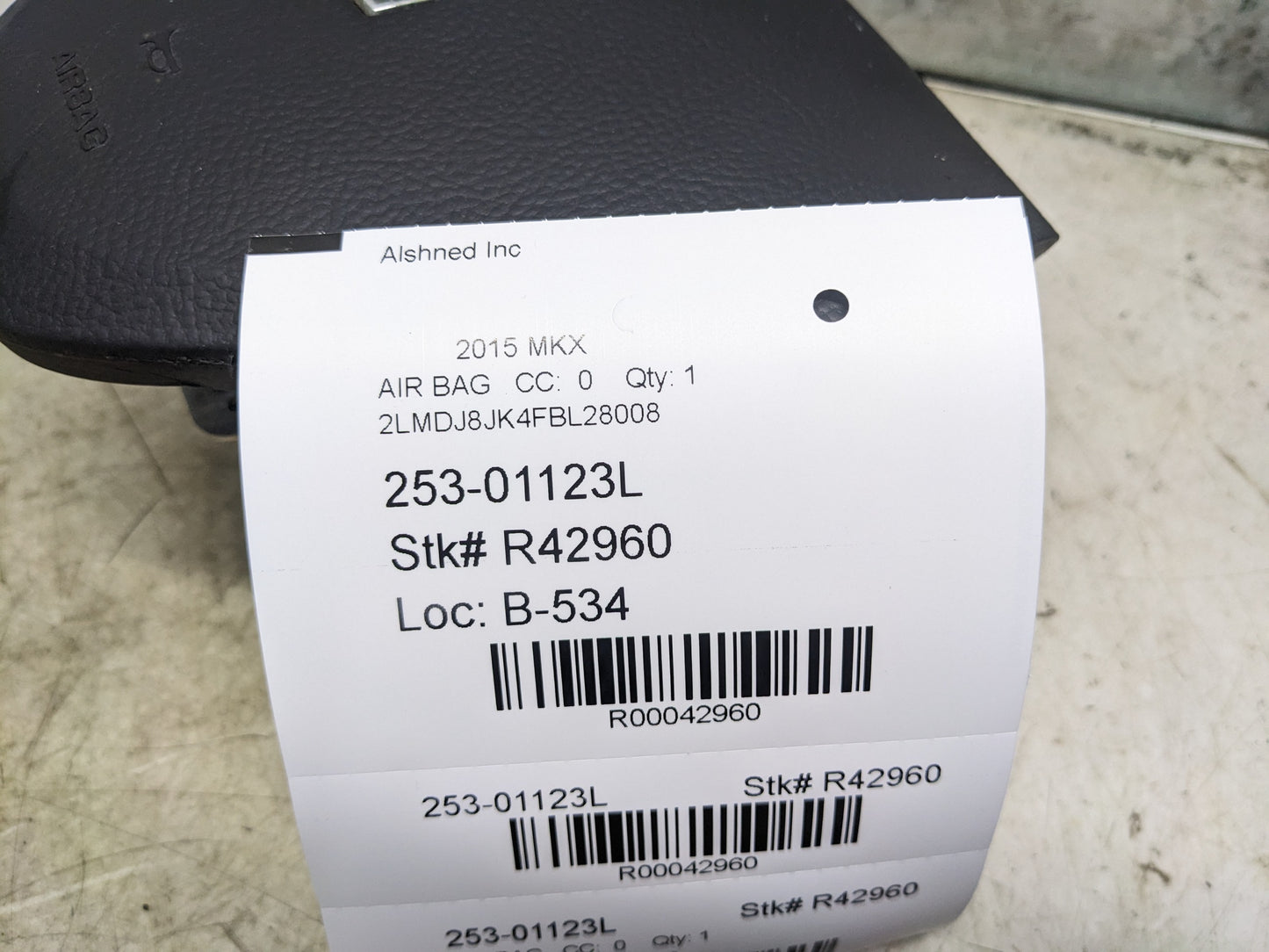 2011-2015 Lincoln MKX Left Driver Steering Wheel Air Bag BA13-78043B13-AJ OEM - Alshned Auto Parts