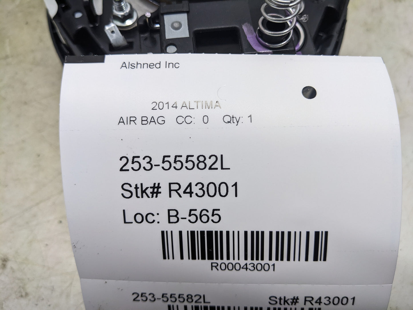 2013-2018 Nissan Altima Left Driver Steering Wheel Air Bag 98510-3TA8A OEM - Alshned Auto Parts
