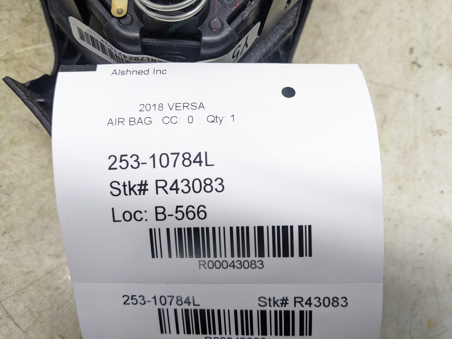 2016-2019 Nissan Versa Left Driver Steering Wheel Air Bag 98510-9KZ8B OEM - Alshned Auto Parts