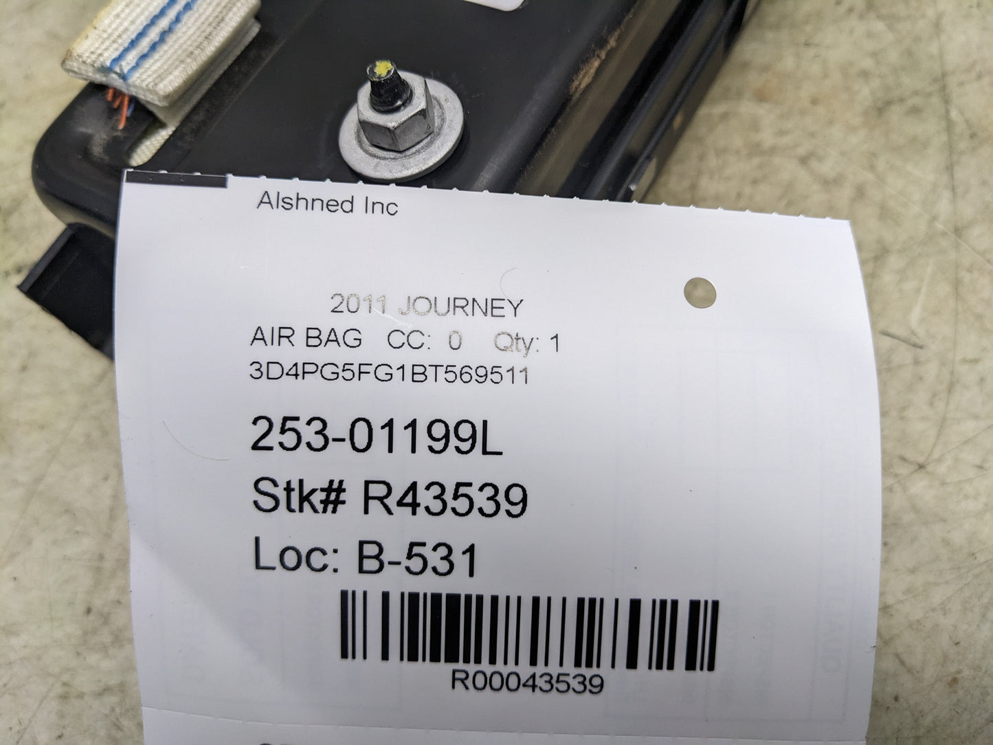 2011-2020 Dodge Journey Front Left Lower Dash Knee Airbag 68082494AD OEM - Alshned Auto Parts