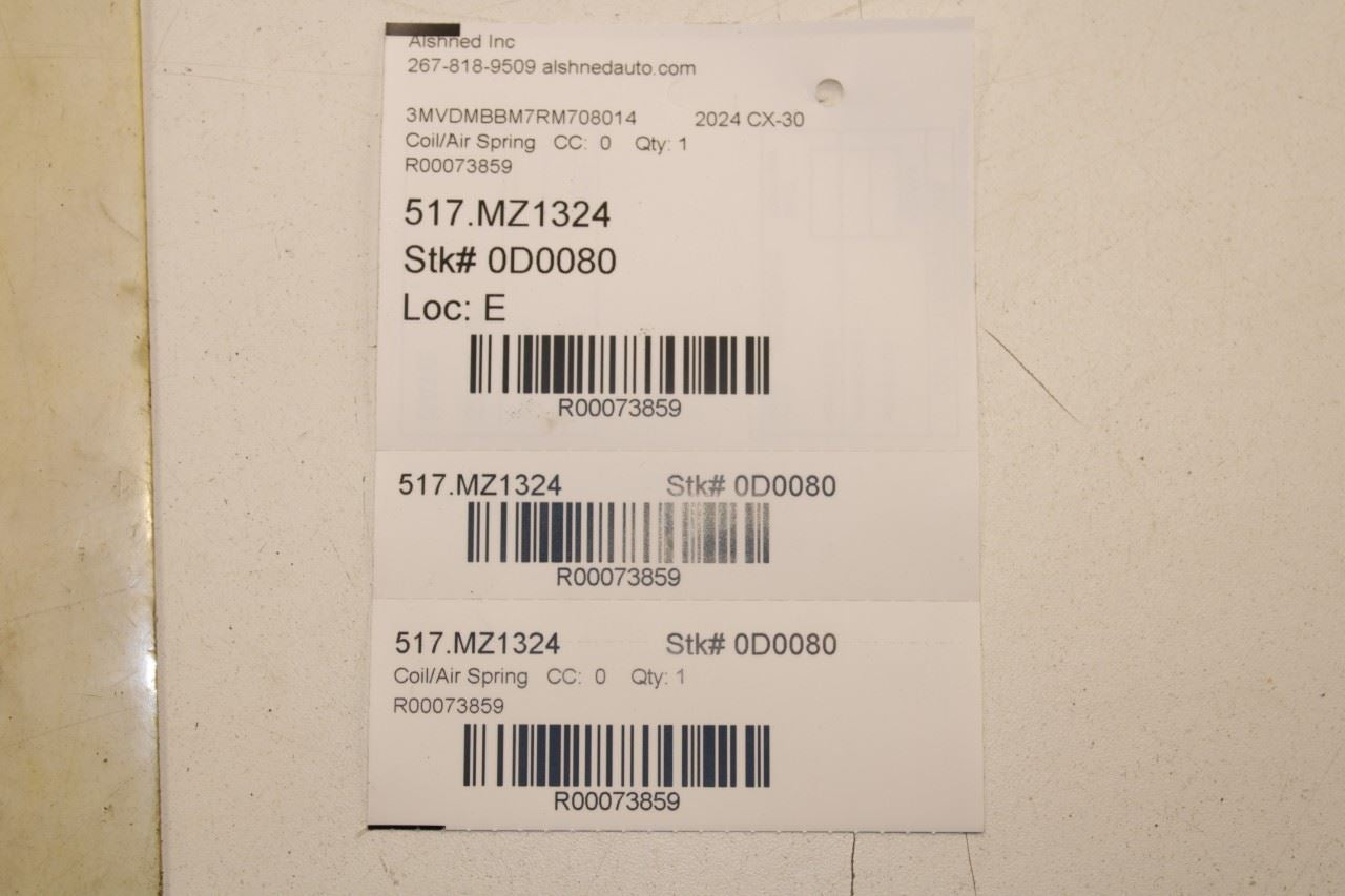 2020-25 Mazda CX-30 2.5 S Rear Right and Left Side Coil Spring Pair DGJ6-28-011 - Alshned Auto Parts