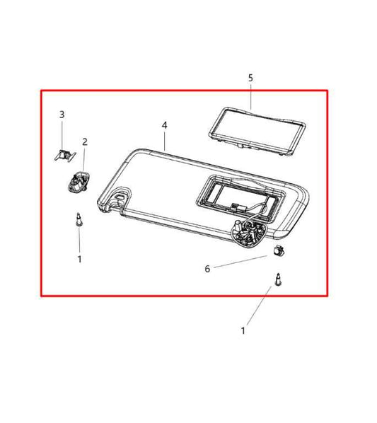 19-25 Ram 1500 Big Horn Front RH and LH Side Sun Visor Set w/ Illuminated Mirror - Alshned Auto Parts