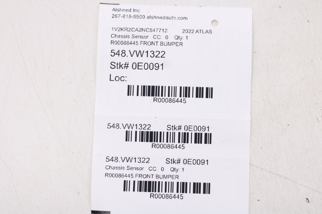 18-23 Volkswagen Atlas SE Front Bumper Parking Sensor Set of 4 5Q0919275BGRU OEM12