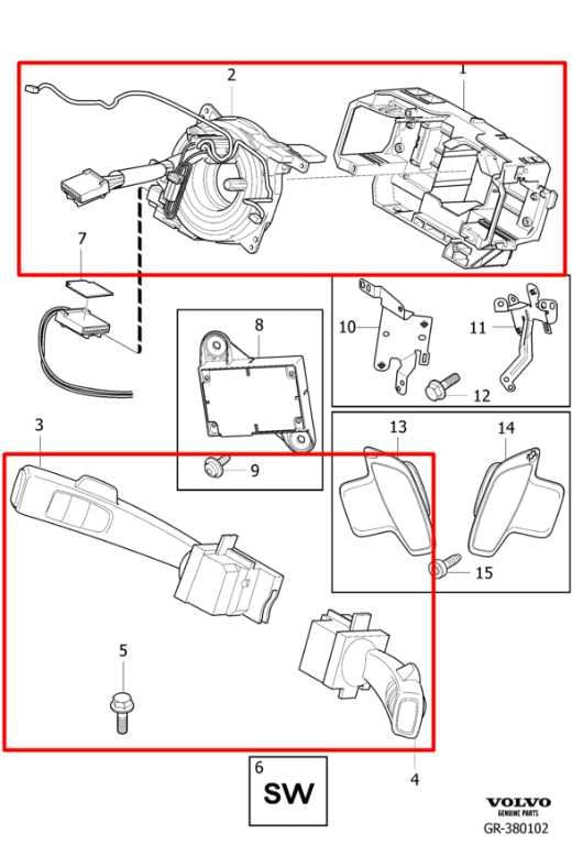 2015-16 Volvo S60 T5 Premier 2.0L Steering Column Light Turn Signal Wiper Switch - Alshned Auto Parts