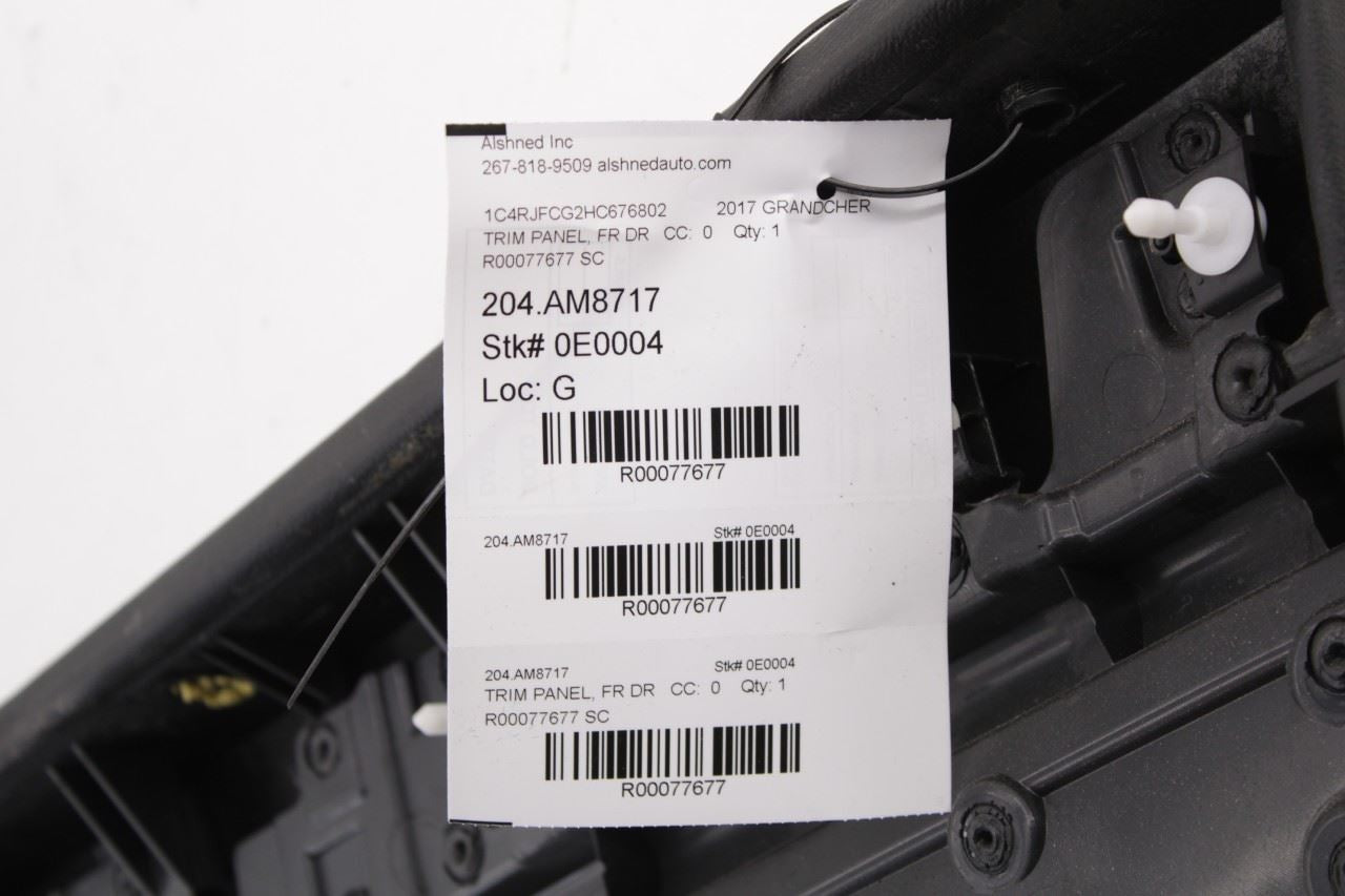 2015-18 Jeep Grand Cherokee Overland Front Left Side Door Trim Panel 6AA011X9AC - Alshned Auto Parts