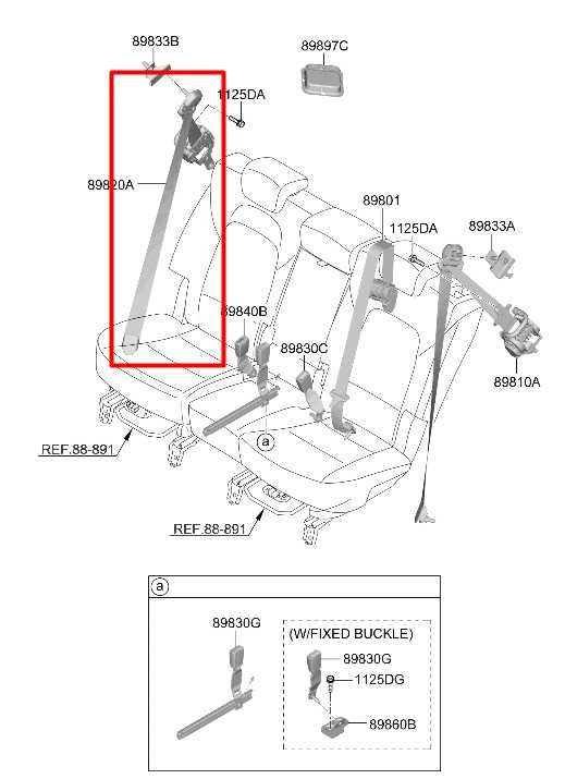 19-23 Hyundai Santa Fe SEL 2.5L AWD Rear Right Side 2nd Row Seat Belt Retractor - Alshned Auto Parts