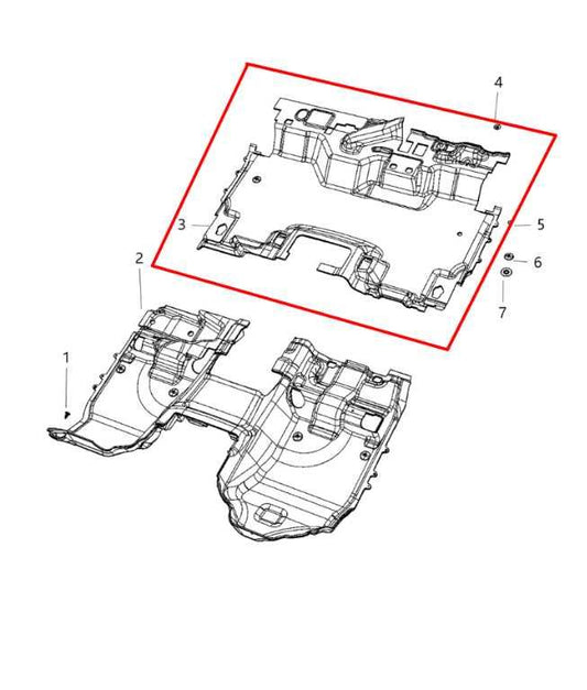 2019-21 Ram 1500 Big Horn Crew Cab 5.7L Rear 2nd Row Floor Interior Carpet Liner - Alshned Auto Parts