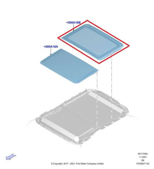 2018-2026 Ford Expedition Max XLT Roof Rear Sunroof Panel Glass ML3Z-16500A18-E - Alshned Auto Parts