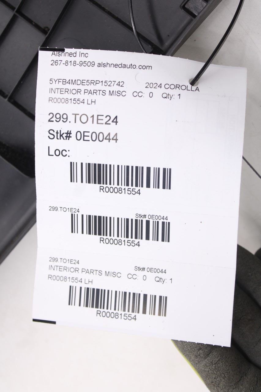 2020-2025 Toyota Corolla LE Left Lower Center B-Pillar Molding Trim 62414-024509