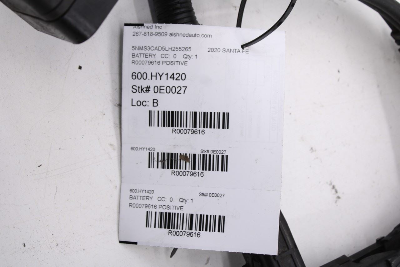 19-20 Hyundai Santa Fe SEL 2.4L Positive Battery Wire Harness 91850-S2110 *ReaD* - Alshned Auto Parts