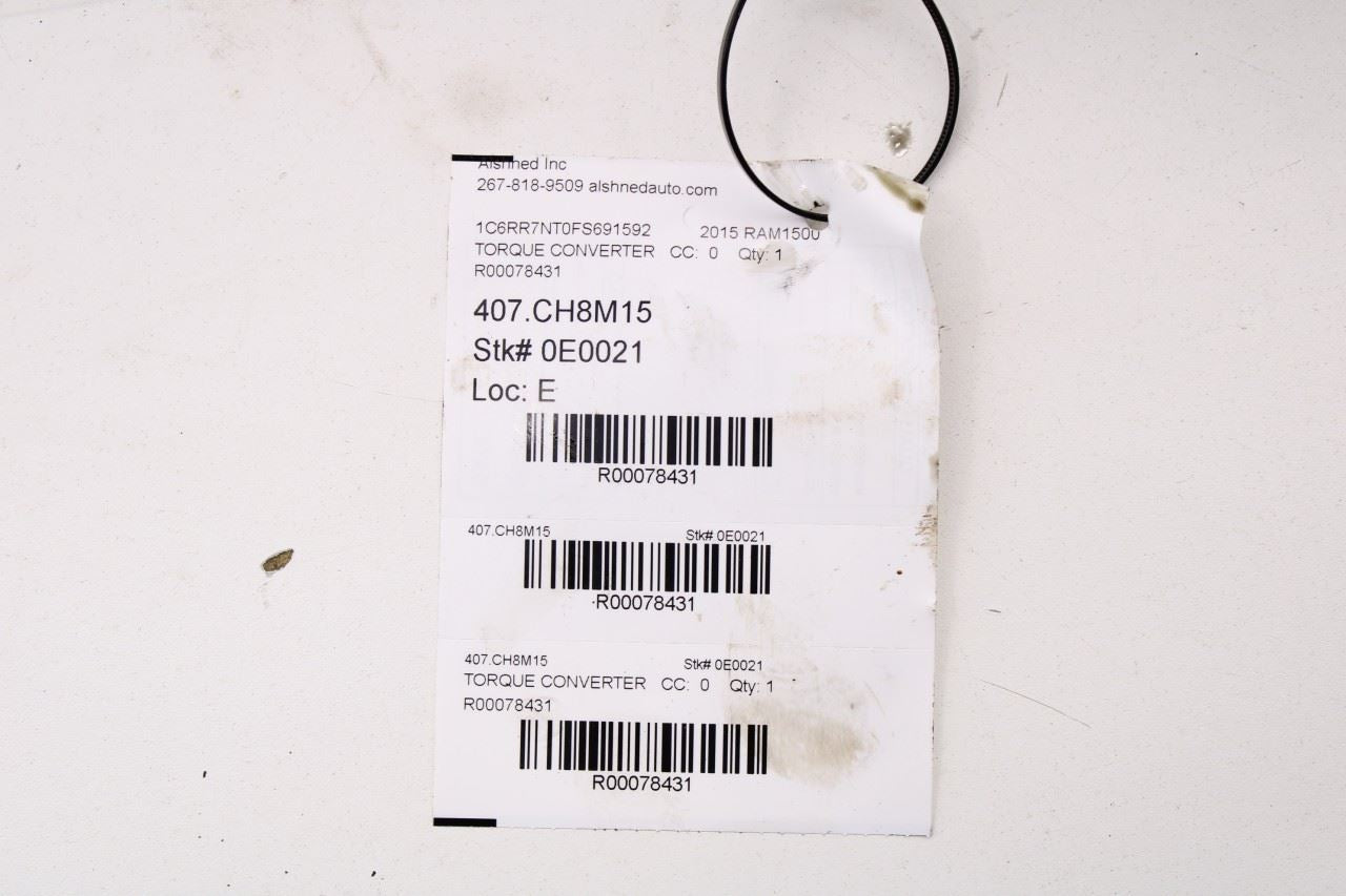 2015-17 RAM 1500 Laramie 5.7L Automatic Transmission Torque Converter RL243364AA - Alshned Auto Parts