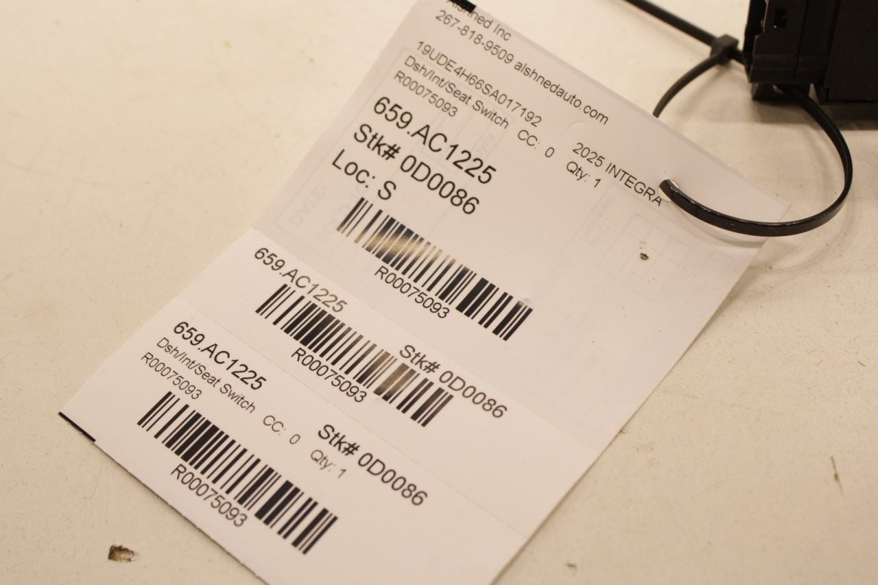 23-26 Acura Integra A-Spec FR Right Power Seat Adjustment Switch 81250TXEW01ZA - Alshned Auto Parts